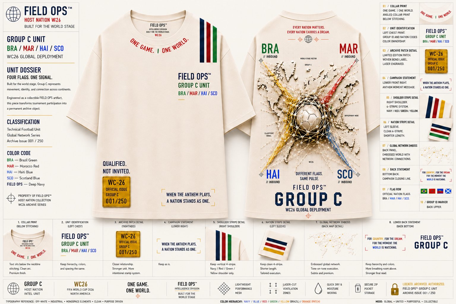 Group C Dossier Tee, full specification.