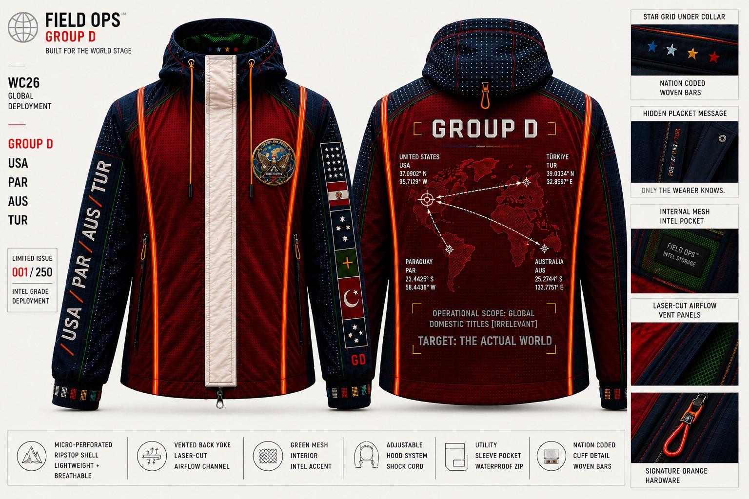 Group D Arrival Jacket, full specification.