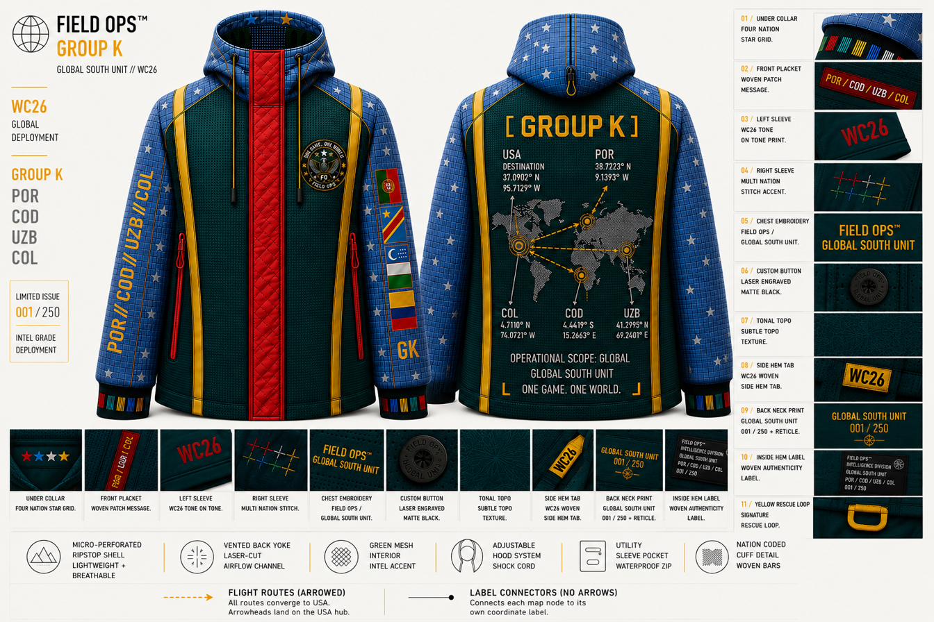 Group K Global Route Jacket, full specification.