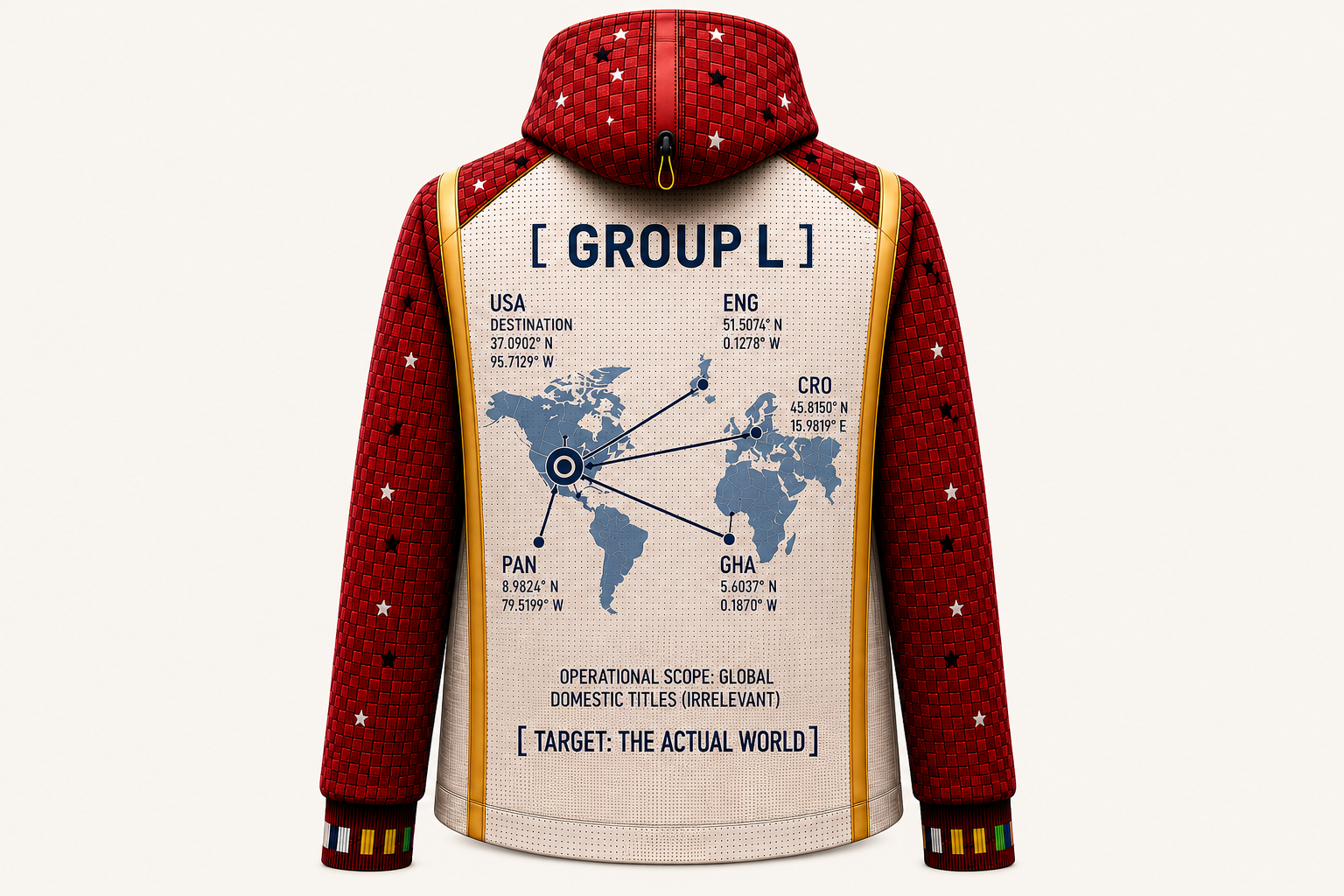 Group L Global Route Jacket, back route network.