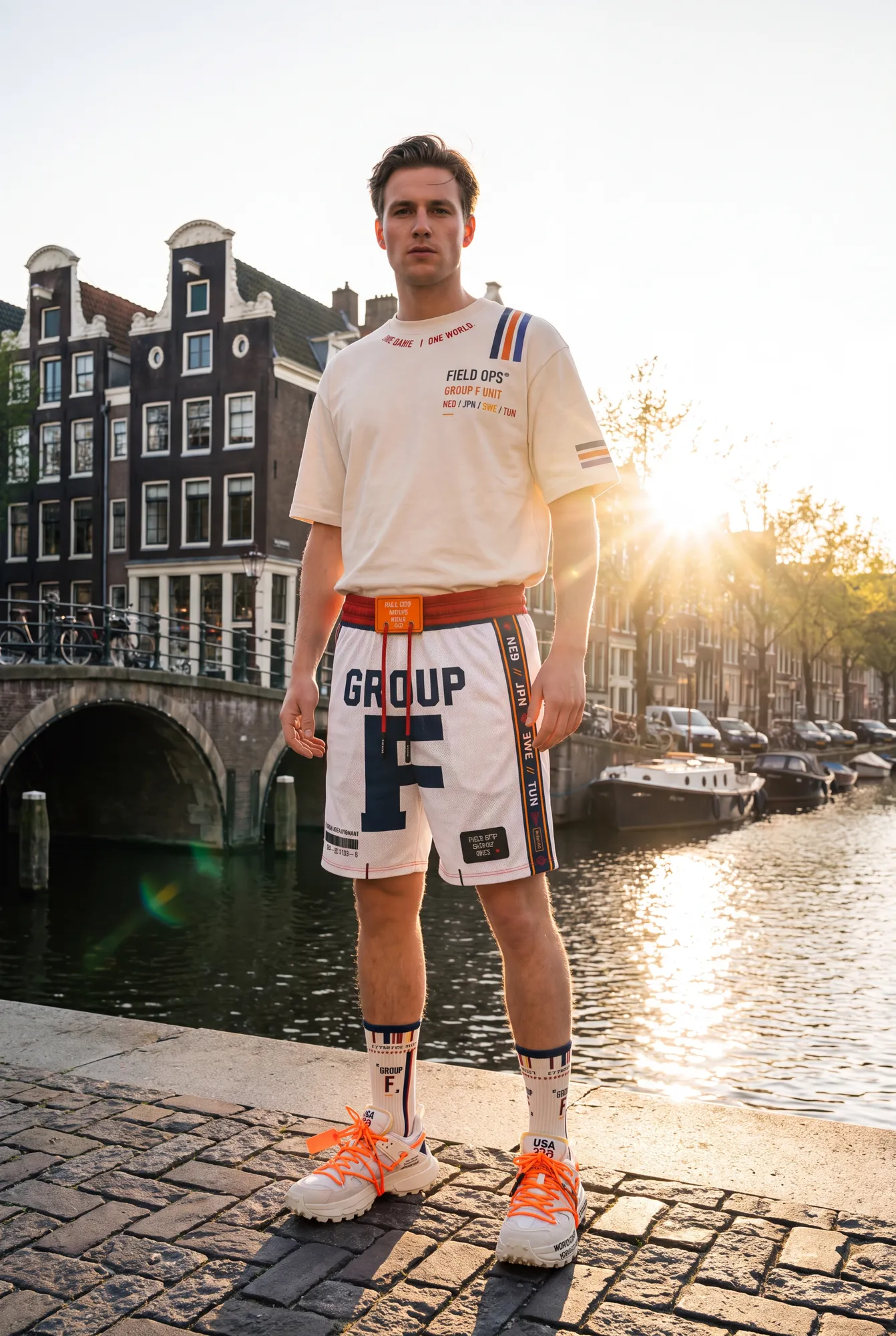 Full Group F kit on the Amsterdam canal ring.