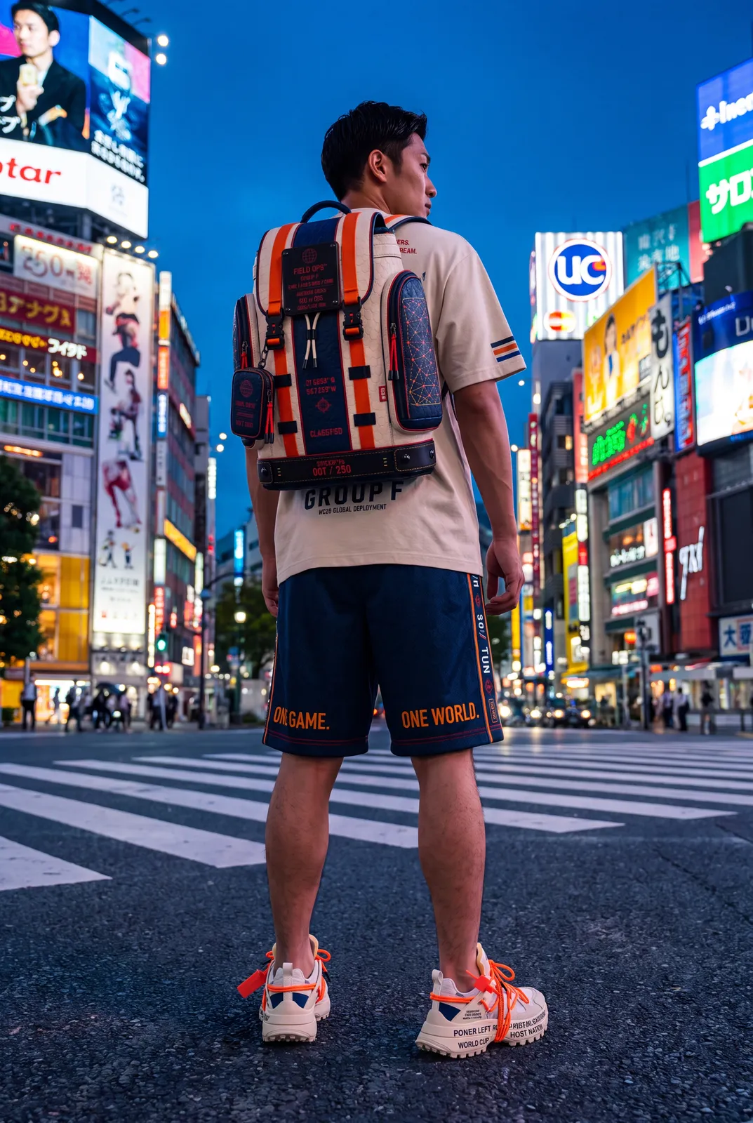 Backpack at Shibuya crossing.