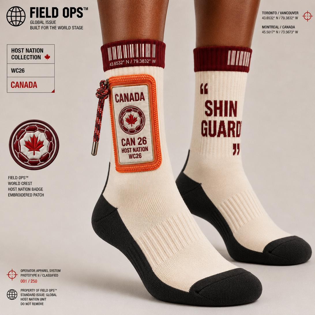 Canada Host Nation Socks, worn.