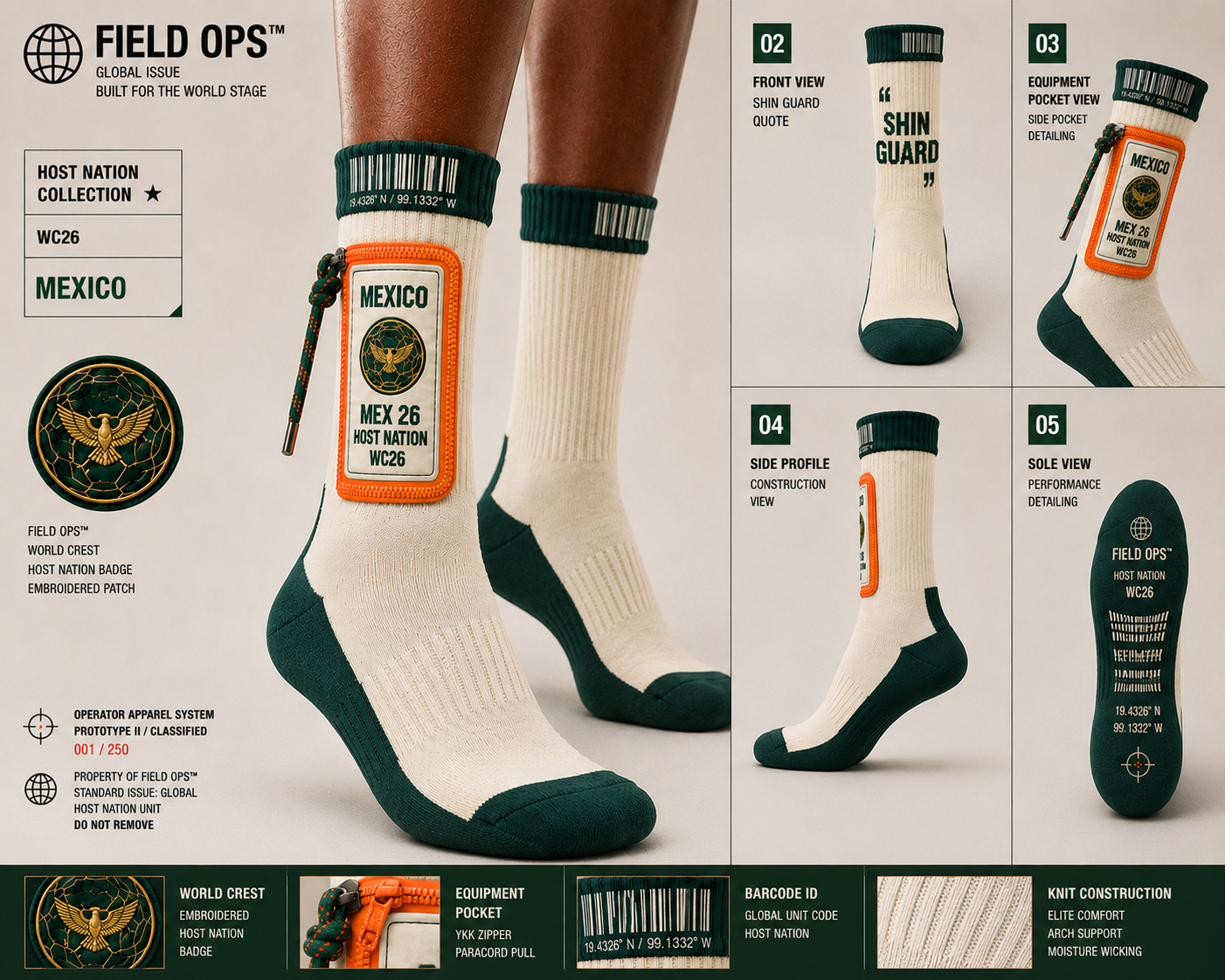 Mexico Host Nation Socks, dossier chart.